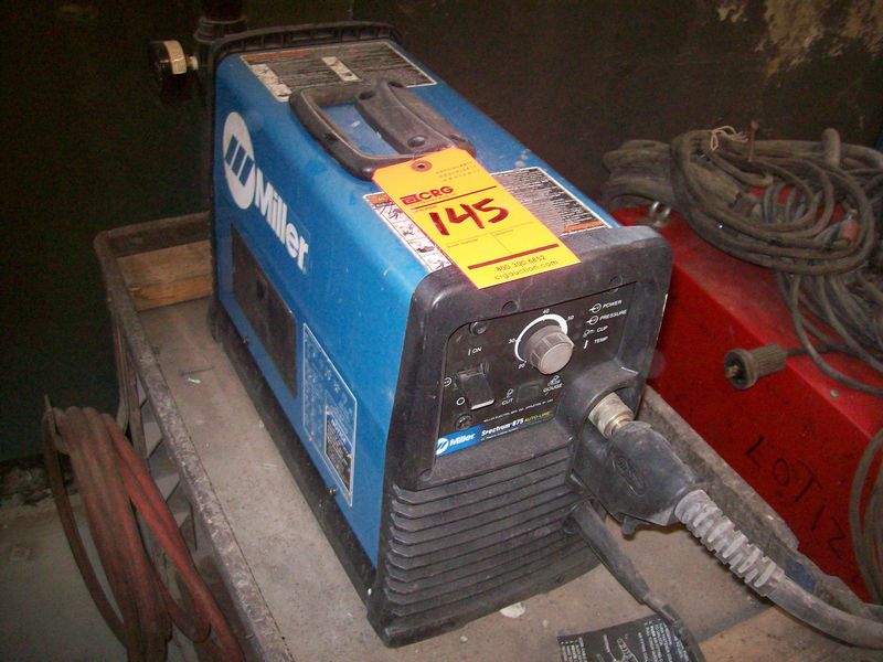 Miller Spectrum 875 Autoline plasma cutter on cart, cart included