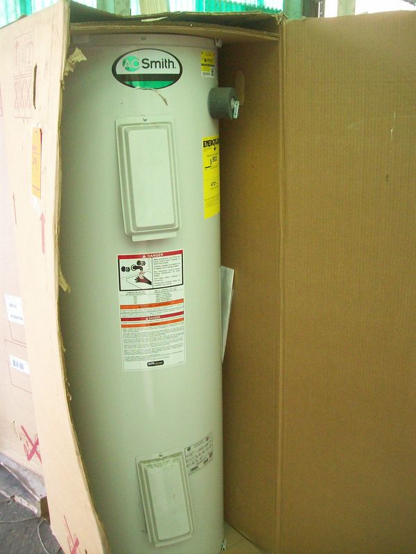 AO Smith electric hot water heater, new in box, 40 gallon, M/N ECRT40200