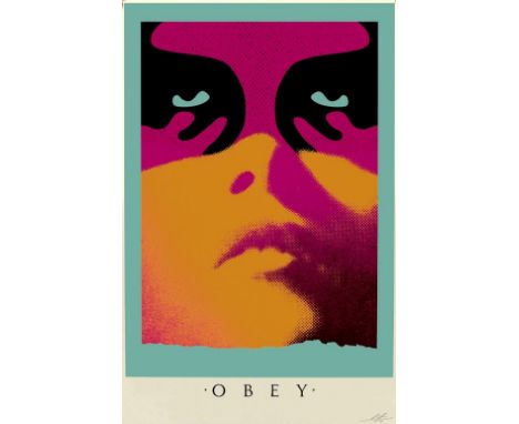 Shepard Fairey - Shadowplay, 2024Offset print on cream Speckletone paper, signed in pencil, not numbered. Very good condition