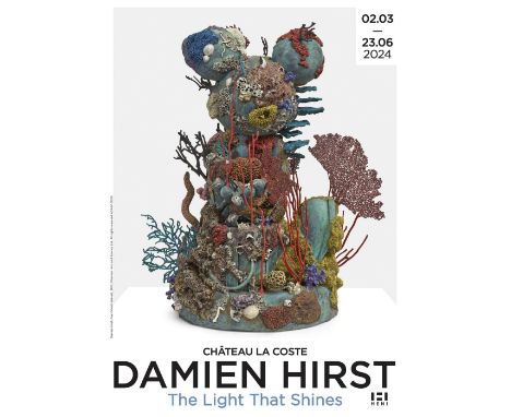 Damien Hirst - Five Friends, 2024Offset print on paper. Published for the exhibition "The Light That Shines" by Damien Hirst 
