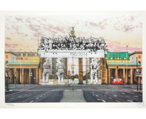 JR - Giants, Brandenburg Gate, September 27, 2018, 18h55Lithographie 14 couleurs sur papier BFK Rives blanc 300 grammesSignée