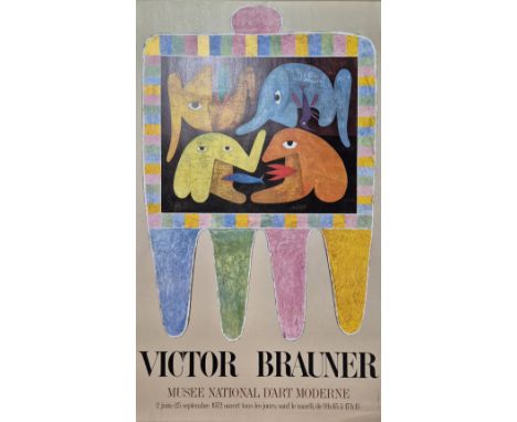 Victor Brauner (after) - Musee National d'Art Moderne, 1972Vintage poster. Publisher: Musee National d'Art Moderne, 1972. Goo