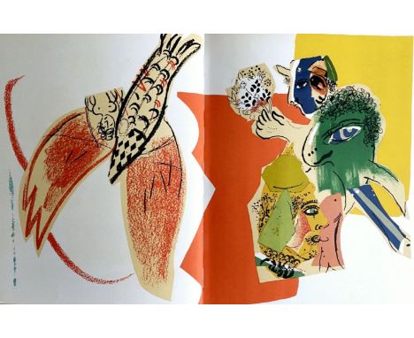 Marc Chagall - Personnages, 1966Original lithograph on paper, not signed, not numbered. Published by San Lazzaro, Paris, 1967