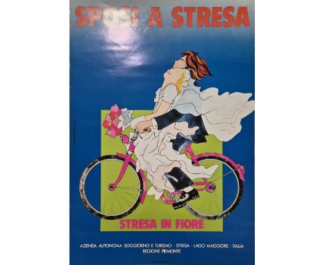 Sposi A StresaVintage poster. Good condition, 67.5 x 48 cm.Affiche vintage. Bon état, 67,5 x 48 cm.