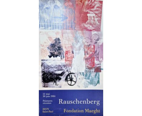 Robert Rauschenberg (after) - Peintures récentes, 1984Vintage poster. Publisher: Fondation Maeght, 1984. Good condition, 78 x