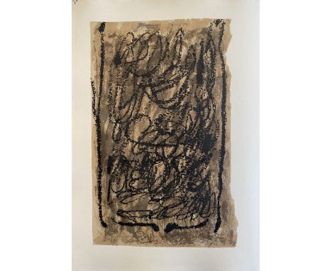 Antoni Tàpies - Prometo ne enraonar més a la classe (El pa a la Barca), 1963Original lithograph on Guarro paper, not signed, 
