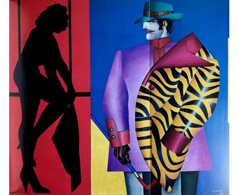 Richard Lindner (after) - Rear Window, 1971Color lithograph on paper, plate signed, not numbered. Published by San Lazzaro, P