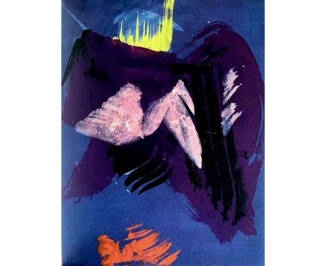 Gérard Schneider (after) - Gouache, 1967Photolithograph on paper, plate signed, not numbered. Published by San Lazzaro, Paris