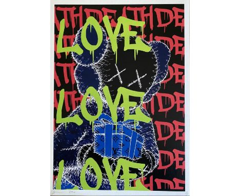 Death NYC - Love Kaws, 2020Archival print on textured fine art watercolor paper, hand signed &amp; justified A.P. (Artist Pro