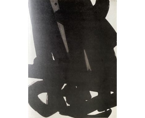 Pierre Soulages (after) - Gouache, 1966Photolithograph on paper, not signed, not numbered. Published by San Lazzaro, Paris, 1