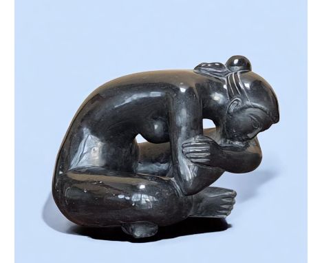 ANTONIUCCI VOLTI (1915-1989)Sophia.Sculpture en marbre noir . Signée sur le pied. Pièce unique. Hauteur : 30 cm - Largeur : 4