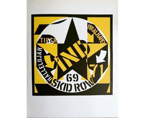 Robert Indiana - Autoportait 69, 1973Original lithograph on paper, not signed, not numbered. Published by San Lazzaro, Paris,