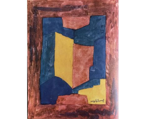 Serge Poliakoff (after) - Gouache, 1967Photolithograph on paper, plate signed, not numbered. Published by San Lazzaro, Paris,
