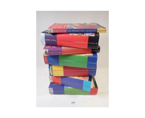 A collection of seven 20th century Harry Potter novel books - to include hard and soft back examples. Editions include Harry 