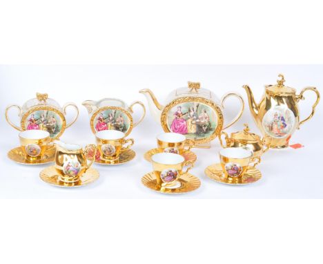 Sadler - A vintage 20th century circa. 1950's china tea service. The service comprising of teapot, sugar bowl, teacups, sauce