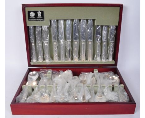 A vintage mid 20th century Arthur Price silver plated cutlery canteen. Pieces marked up for Arthur Price or simply marked EPN