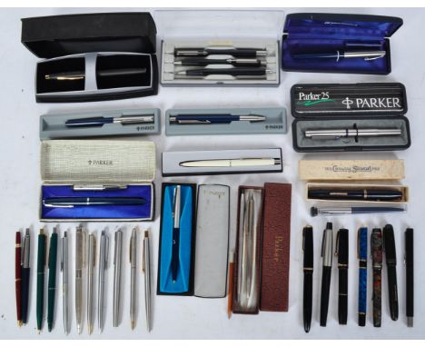 A collection of vintage 20th century pens,ball points and pencils comprising of a Parker pens, Platignum, Cross Pens, Swan se