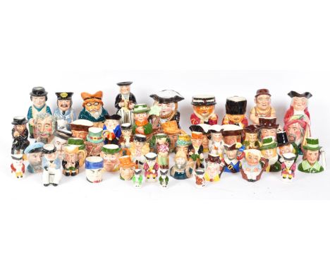 A large collection of vintage 20th century ceramic toby jugs. The lot to include makers such as Sylvac, Shorter, Wooden Sons,