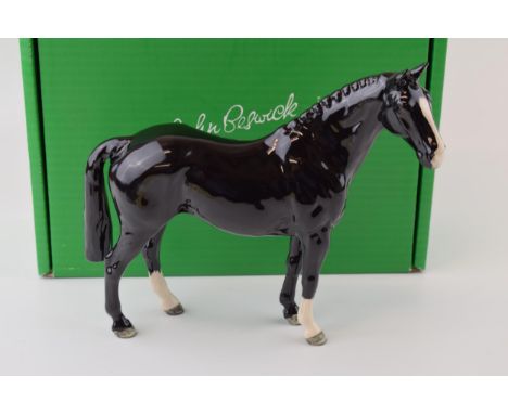 Boxed Beswick 'Black Hunter Horse' issued in 2005 in a limited edition of 500. Height 21cm.  Of first quality in new old stoc