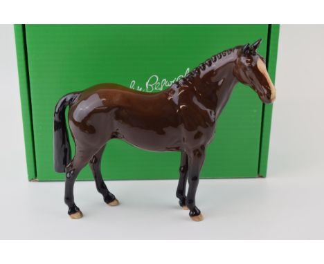 Boxed Beswick 'Brown Hunter Horse' issued in 2005 in a limited edition of 500. Height 21cm.  Of first quality in new old stoc