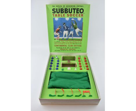 A boxed Subbuteo Table Football Game 'Continental Club Edition'. c1960s.  In good condition with original box. Box in good or