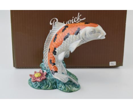 Boxed Beswick Fish figure 'Koi Carp' limited edition of 500. Height 17cm, Length 16cm.  Of first quality in new old stock con