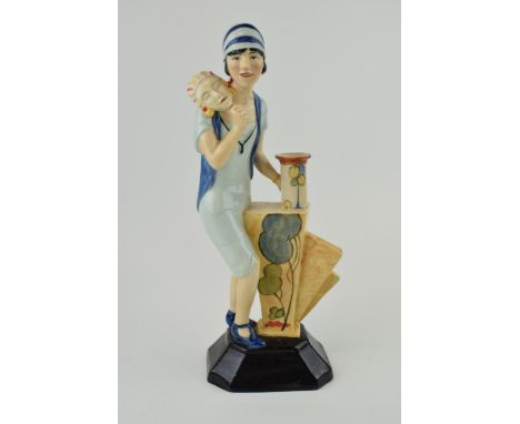 Kevin Francis / Peggy Davies Art Deco figure Clarice Cliff, 27cm tall.  In good condition with no obvious damage or restorati
