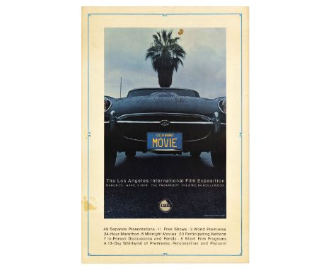 Original vintage advertising poster for Filmex The Los Angeles International Film Exposition March 28 – April 9 1974 at the P