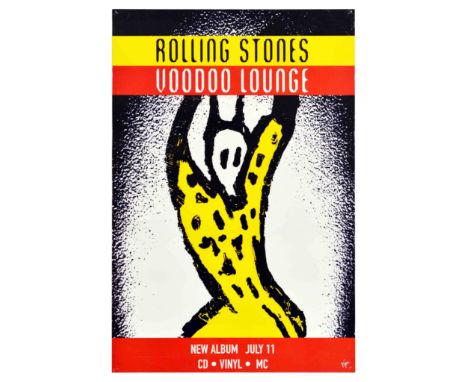 Original vintage advertising poster for Voodoo Lounge music album by the English rock band The Rolling Stones, released in 19