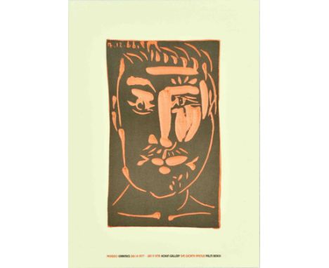 Original vintage advertising poster for Picasso Ceramics exhibition 14 Dec 1977 – 9 Jan 1978 at the Hokin Gallery in Palm Bea