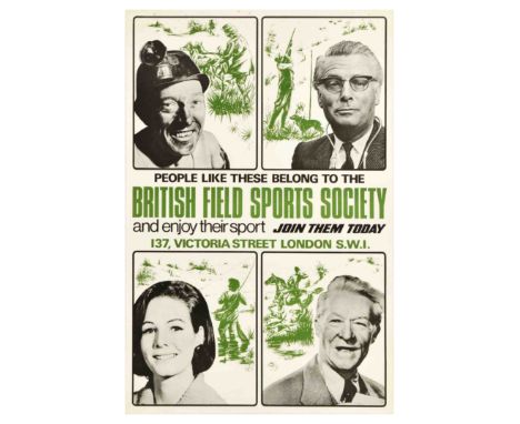 Set of two original vintage sport poster by BFSS – British Field Sports Society. 1. Have you renewed your BFSS subscription? 