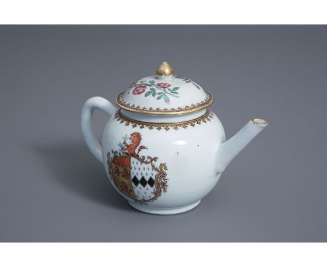 A Chinese famille rose English market 'Fisher impaling Pigot' armorial teapot, Qianlong -- H 12,9 cm - L 19,5 cmÊ Ê Literatur