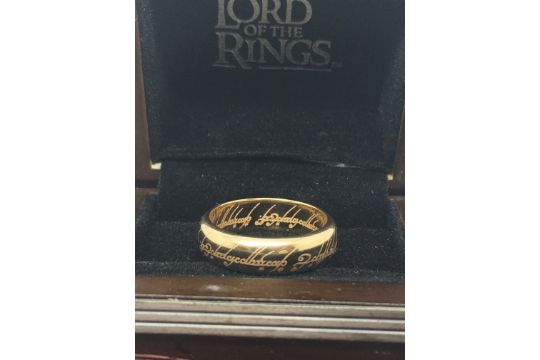 9ct gold lord of the rings ring