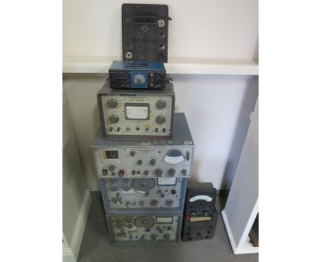 Eight pieces of Radio Testing Equipment 
Condition report: This item is sold as an item of historical or scientific curiosity