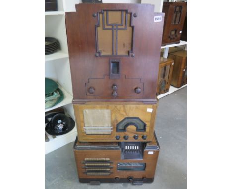 Three 1930's/40's walnut Valve Radios - Marconi, Cossor 398 and Aredyne Radio Ltd.
Condition report: This item is sold as an 