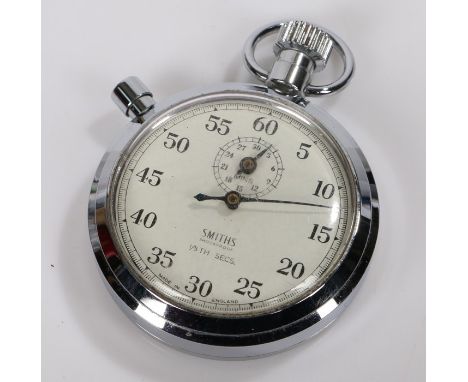 Smiths 1/5th secs stopwatch, manual wound, the case 51mm diameter