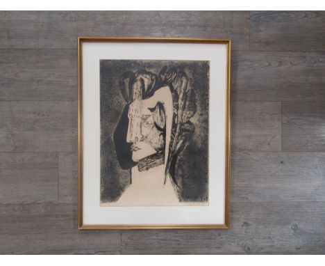 ROBERT COLQUHOUN (1914-1962) (ARR) A framed and glazed lithograph, 'The Head of Absolom', signed in pencil bottom right. Un-n
