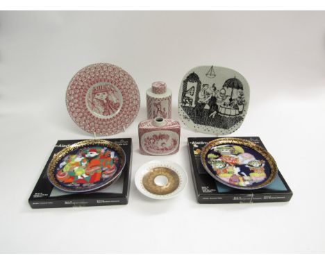 A collection of Bjorn Wiinblad ceramic items to include designs for Nymolle and Rosenthal Studio Line. Largest  20cm diameter