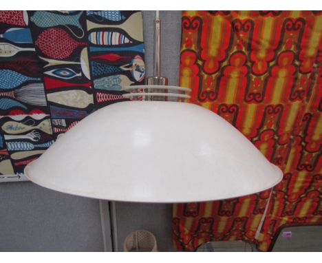A Danish large ceiling light in cream with multi-ring diffuser. Approx 53cm diameter 
