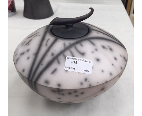 A studio pottery lidded vase by Tim Andrews (worked at Leach Factory)