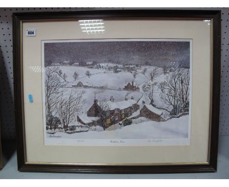 •GEORGE CUNNINGHAM (1924-1996, Sheffield Artist) "Workhouse Green", limited edition reproduction colour print, signed in penc