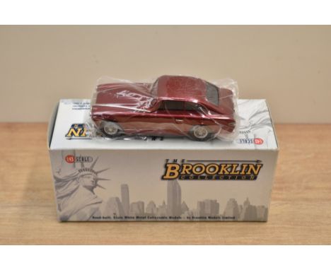 A Brooklin Models The Brooklin Collection 1:43 scale die-cast, BRK 128 1952 Cunningham C-3 Continental Coupe, Dark Metallic R
