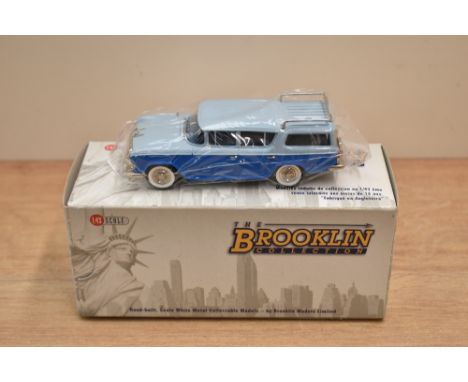 A Brooklin Models The Brooklin Collection 1:43 scale die-cast, BRK 142 1957 Rambler Cross Country Station Wagon, Glacier Blue