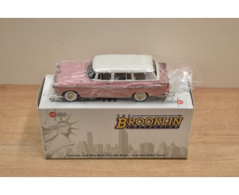 A Brooklin Models The Brooklin Collection 1:43 scale die-cast, BRK 138 1955 Chrysler Windsor Town &amp; Country, Canyon Tan/D