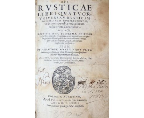 Heresbach,K.: Rei rusticae libri quatuor, universam rusticam disciplinam complectens. Item, de venatione, aucupio atque pisca