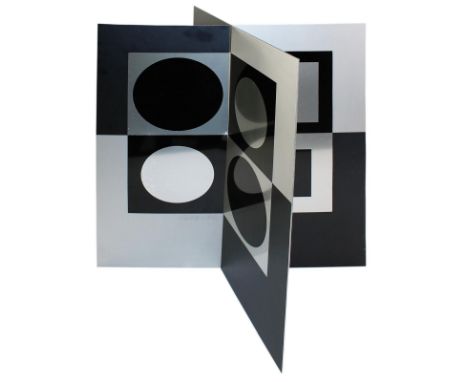Vasarely, Victor von: (1908 Pecs - Paris 1997). Image-Miroir. Serigraphie auf Aluminium. Aufklappbar. Gr. 46 x 40 cm. Signier