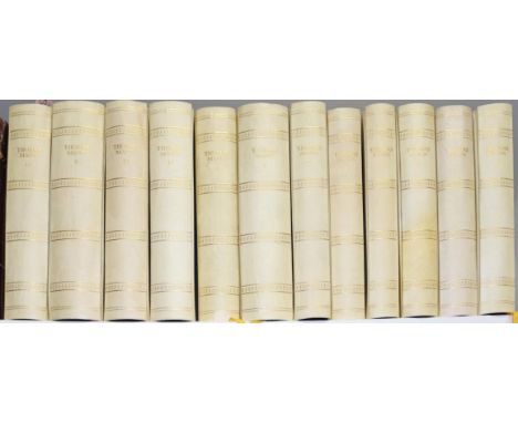 Mann,T.: Gesammelte Werke. 12 Bde. Bln., Aufbau-Verlag 1956. Mit 1 Portrait. Ohprgtbde. mit goldgepräg. Monogr. auf Vdeckel, 