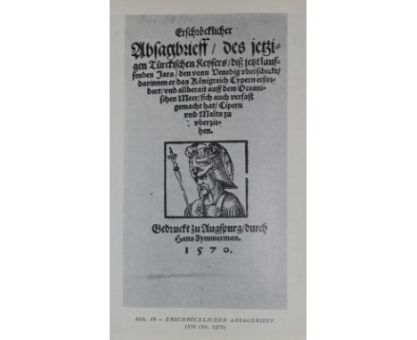 Göllner,C.: Turcica. Die europäischen Türkendrucke des XVI. Jahrhunderts. 2 Bde. Bukarest u. Bln. (ab Bd. 2 Bukarest u. Baden