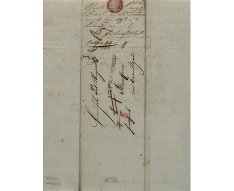 Brentano, Franz Domincus,: Frankfurter Großkaufmann u. Bankier, Kunstsammler, Stifter und Mäzen (1765-1844). Brief mit eh. Un