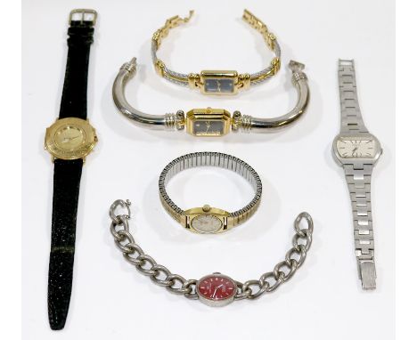Armbanduhren.: Sammlung aus 53 Damenarmbanduhren. Vorwiegend Handaufzug. Dabei zwei Uhren mit 585 Gelbgoldgehäuse, gestempelt